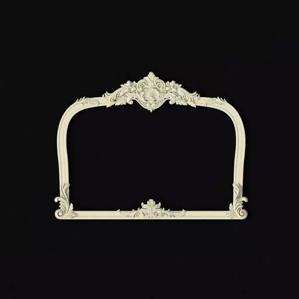 mirror ornate frame 3D model_0