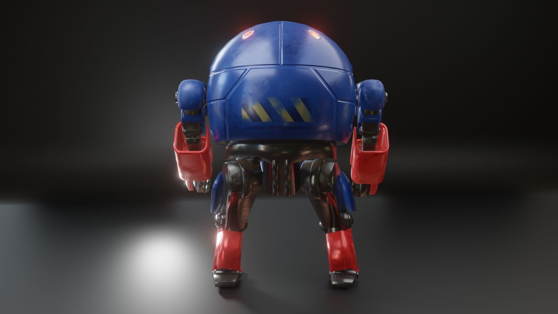 Mecha Robot Game Ready PBR Low-poly 3D model_4