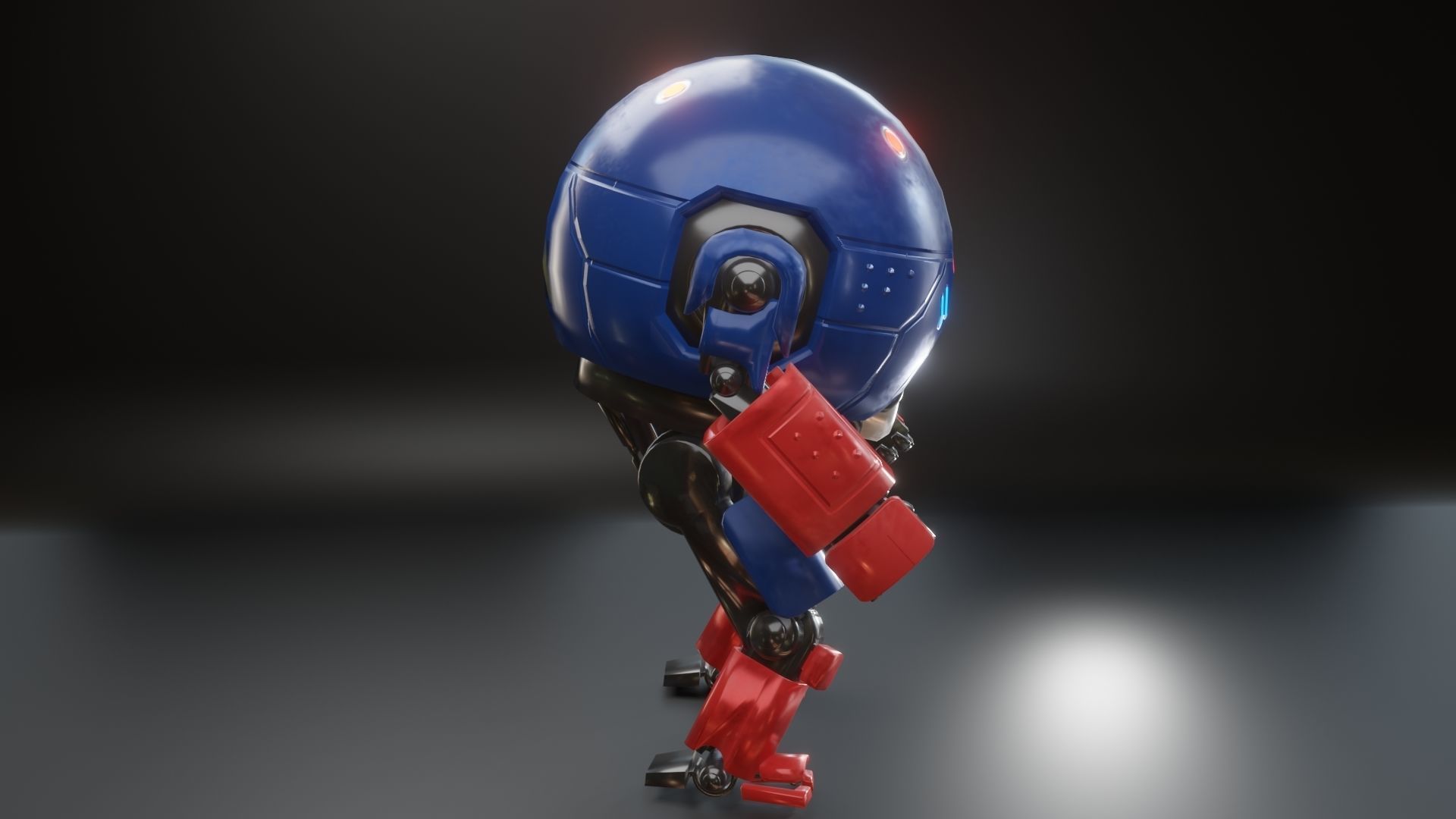 Mecha Robot Game Ready PBR Low-poly 3D model_8