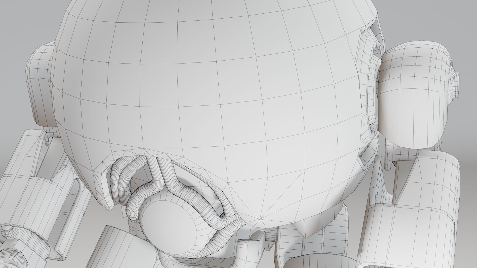 Mecha Robot Game Ready PBR Low-poly 3D model_26