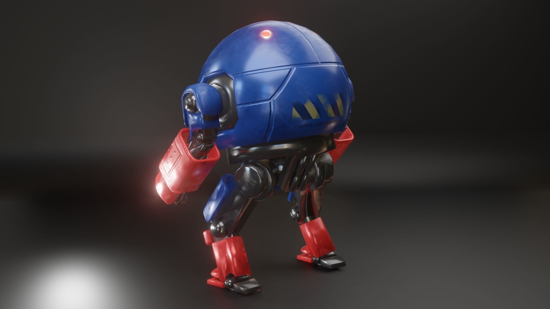 Mecha Robot Game Ready PBR Low-poly 3D model_7