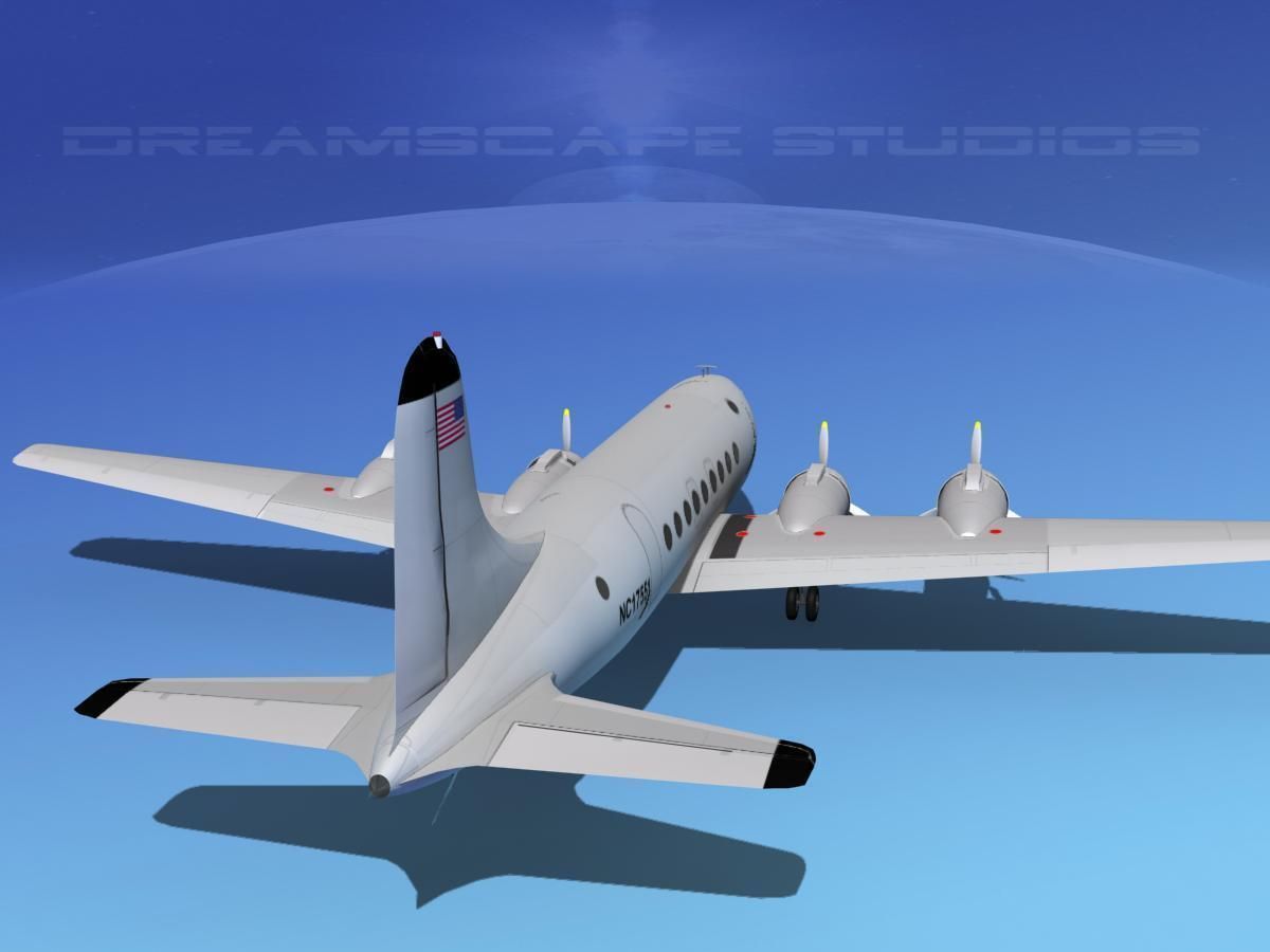 Douglas DC-4 Bare Metal 3D model_7