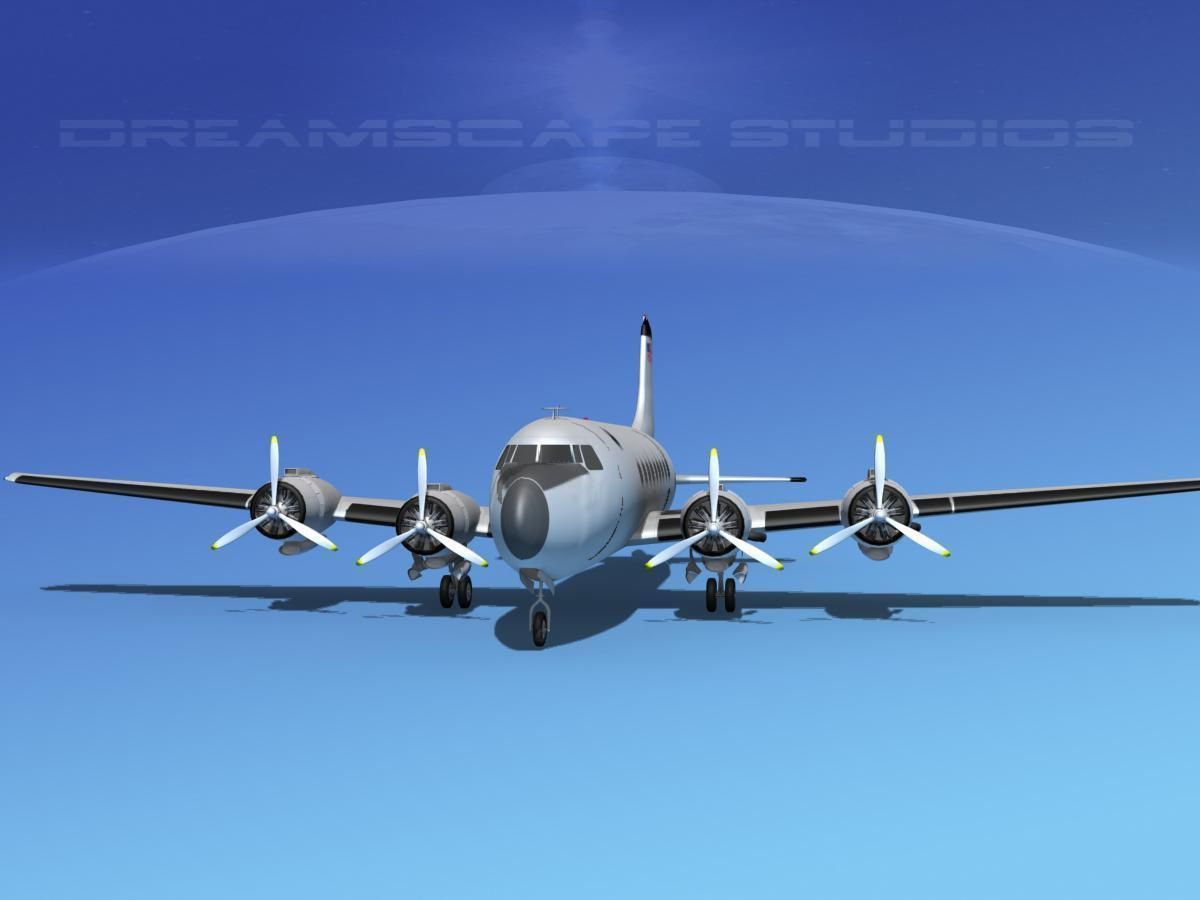 Douglas DC-4 Bare Metal 3D model_2