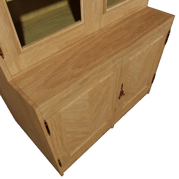 Livingroom Glass Cabinet 3D model_8