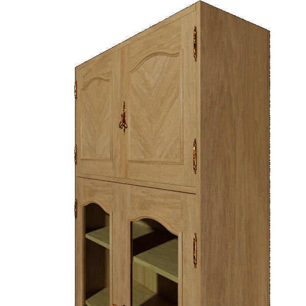Livingroom Glass Cabinet 3D model_4