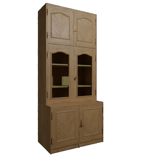 Livingroom Glass Cabinet 3D model_2