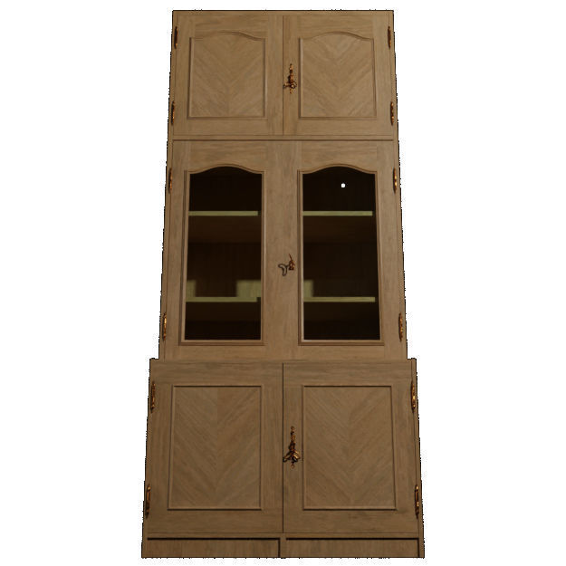 Livingroom Glass Cabinet 3D model_1