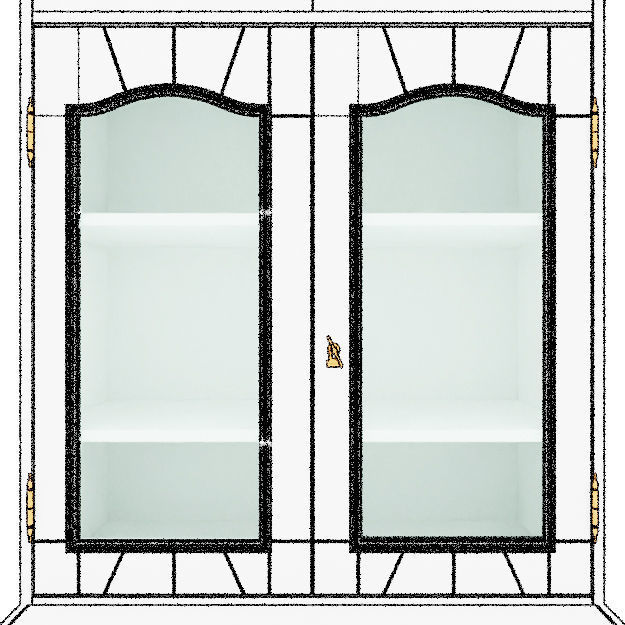 Livingroom Glass Cabinet 3D model_17