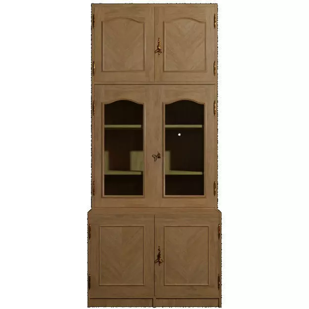 Livingroom Glass Cabinet 3D model_0