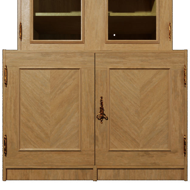 Livingroom Glass Cabinet 3D model_7