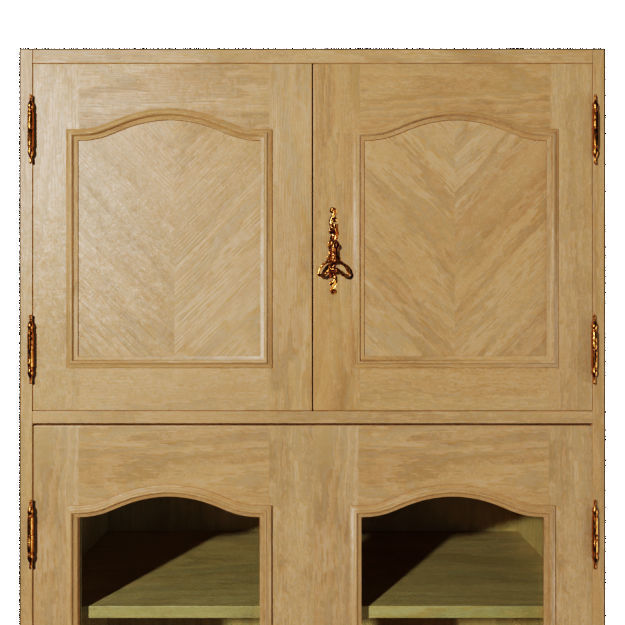 Livingroom Glass Cabinet 3D model_5