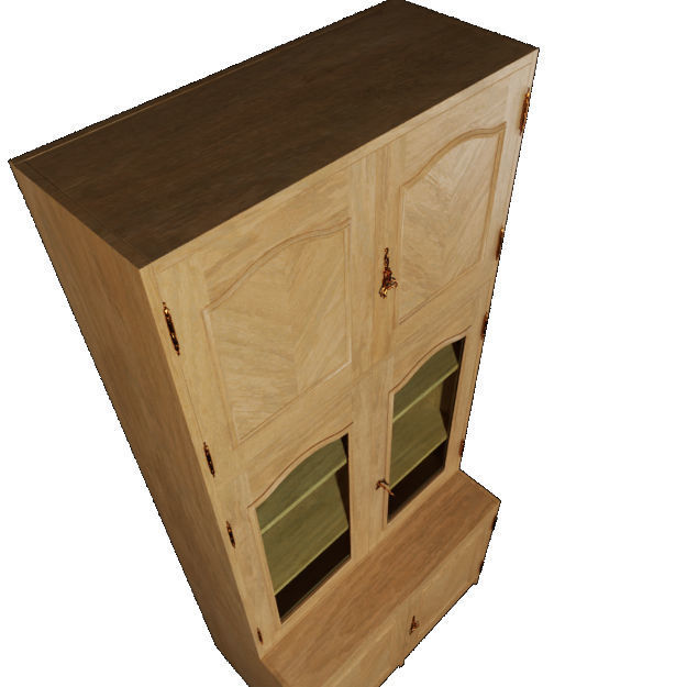 Livingroom Glass Cabinet 3D model_9