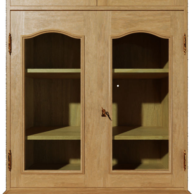 Livingroom Glass Cabinet 3D model_6