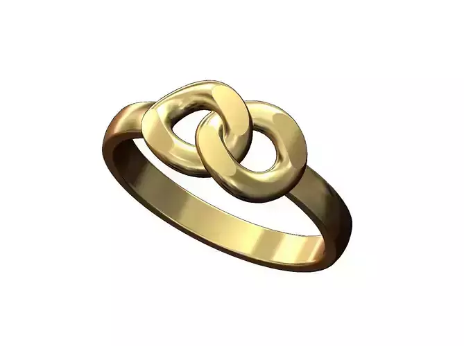 Double cuban chain link ring US sizes 5to9