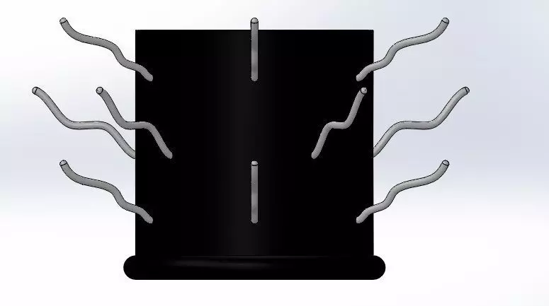 BLACK AND WHITE KEYS TO STATIONARY STAND 3D print model