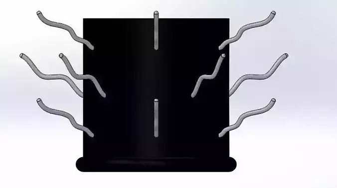 BLACK AND WHITE KEYS TO STATIONARY STAND 3D print model