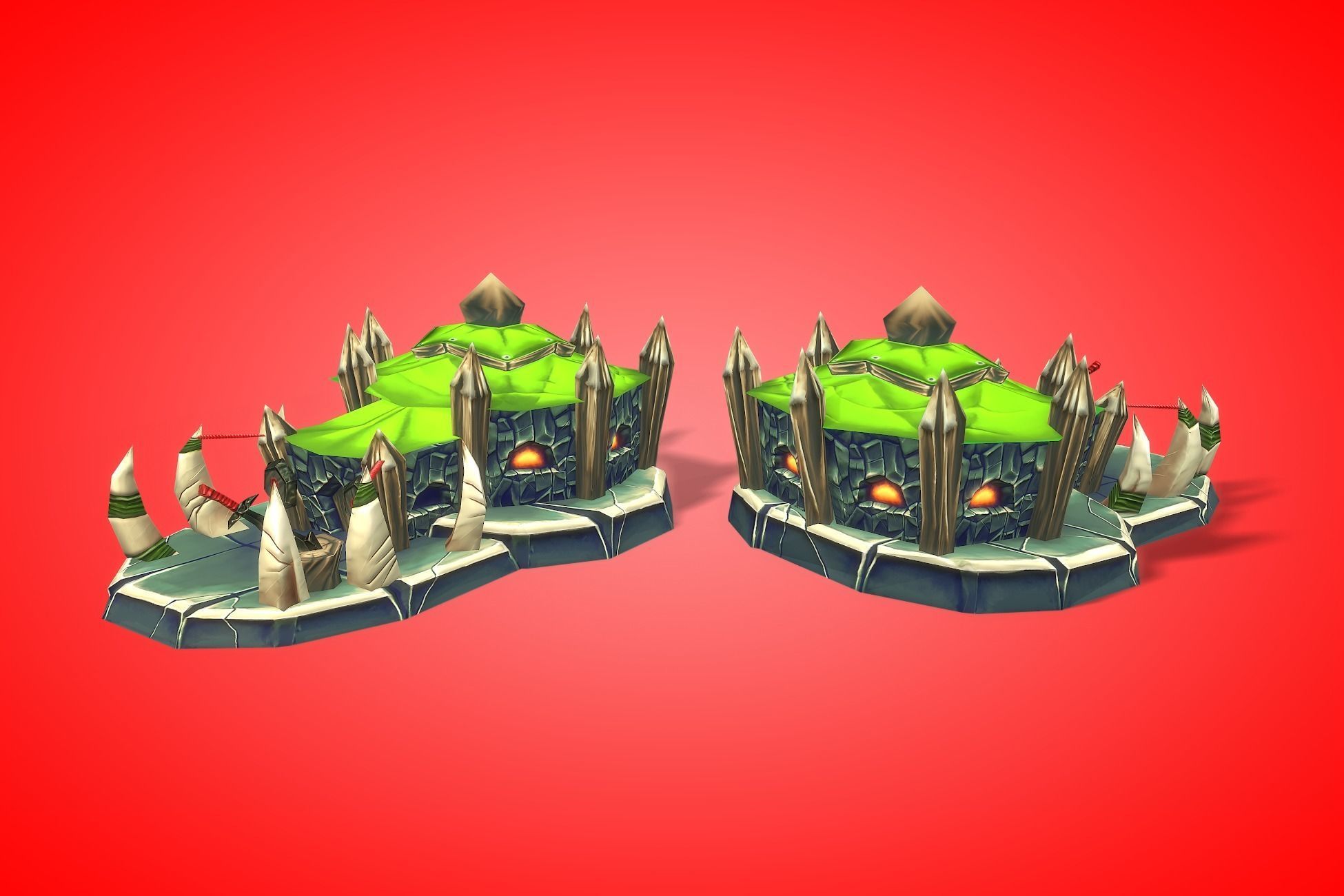 Orc RTS Fantasy Buildings Low-poly 3D model_8