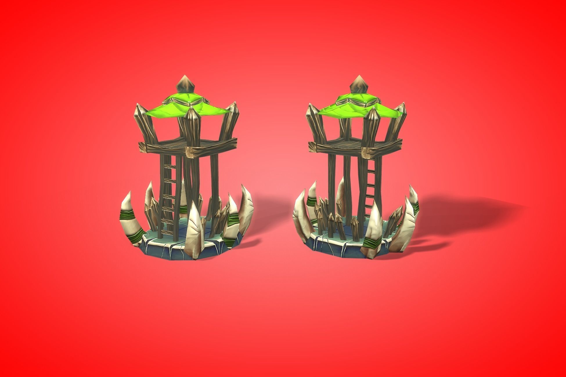 Orc RTS Fantasy Buildings Low-poly 3D model_1