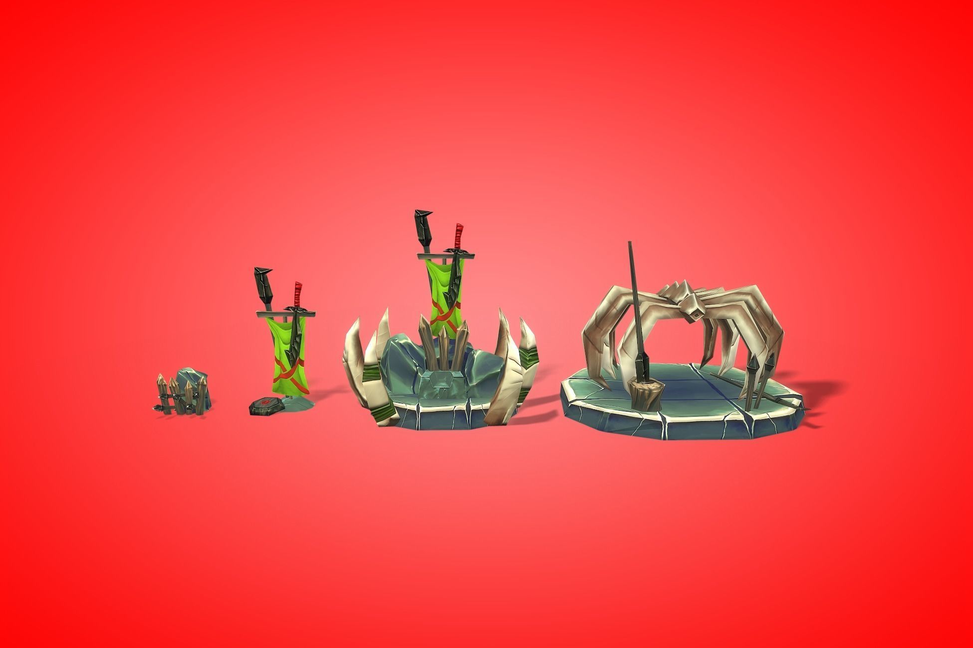 Orc RTS Fantasy Buildings Low-poly 3D model_3