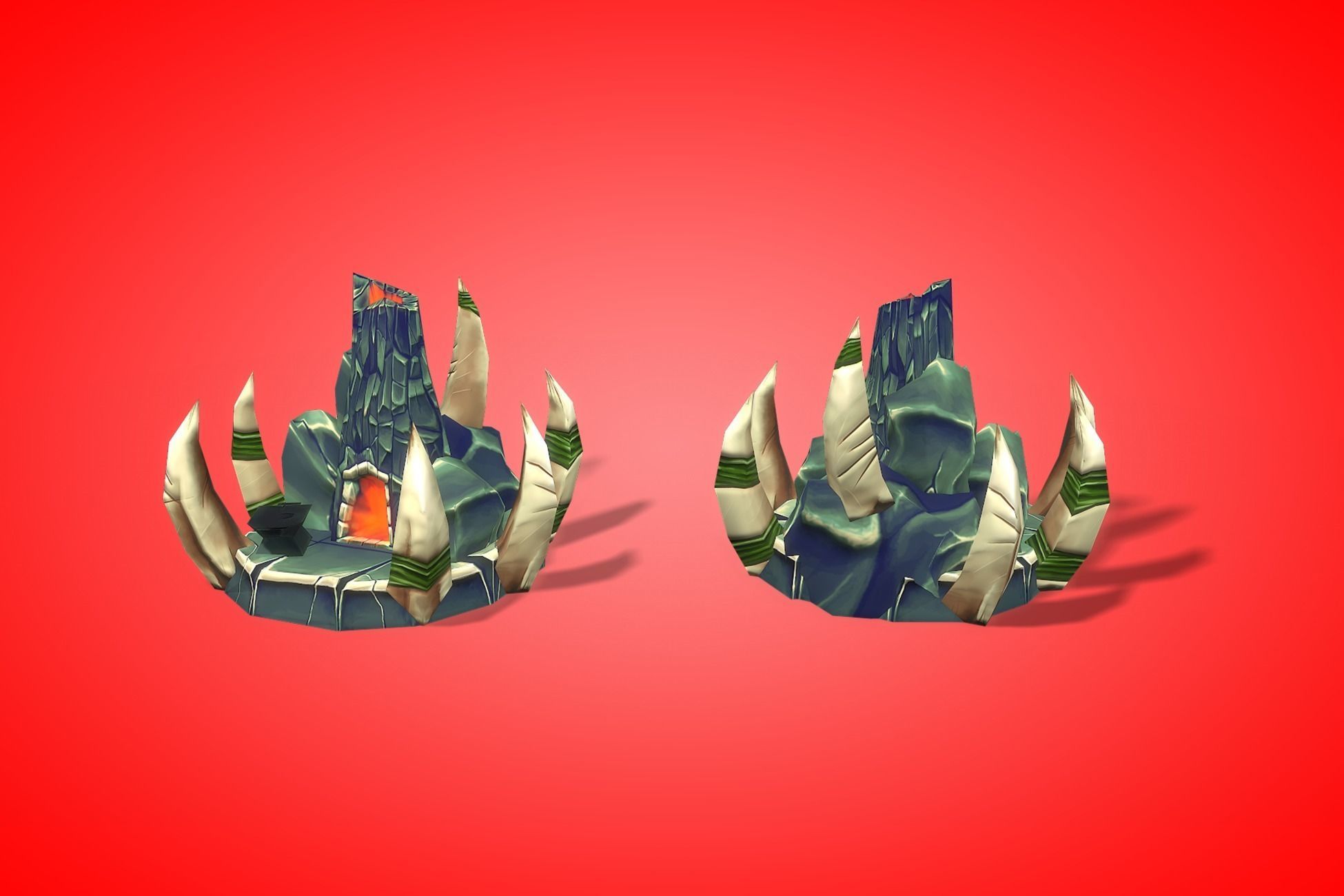 Orc RTS Fantasy Buildings Low-poly 3D model_4