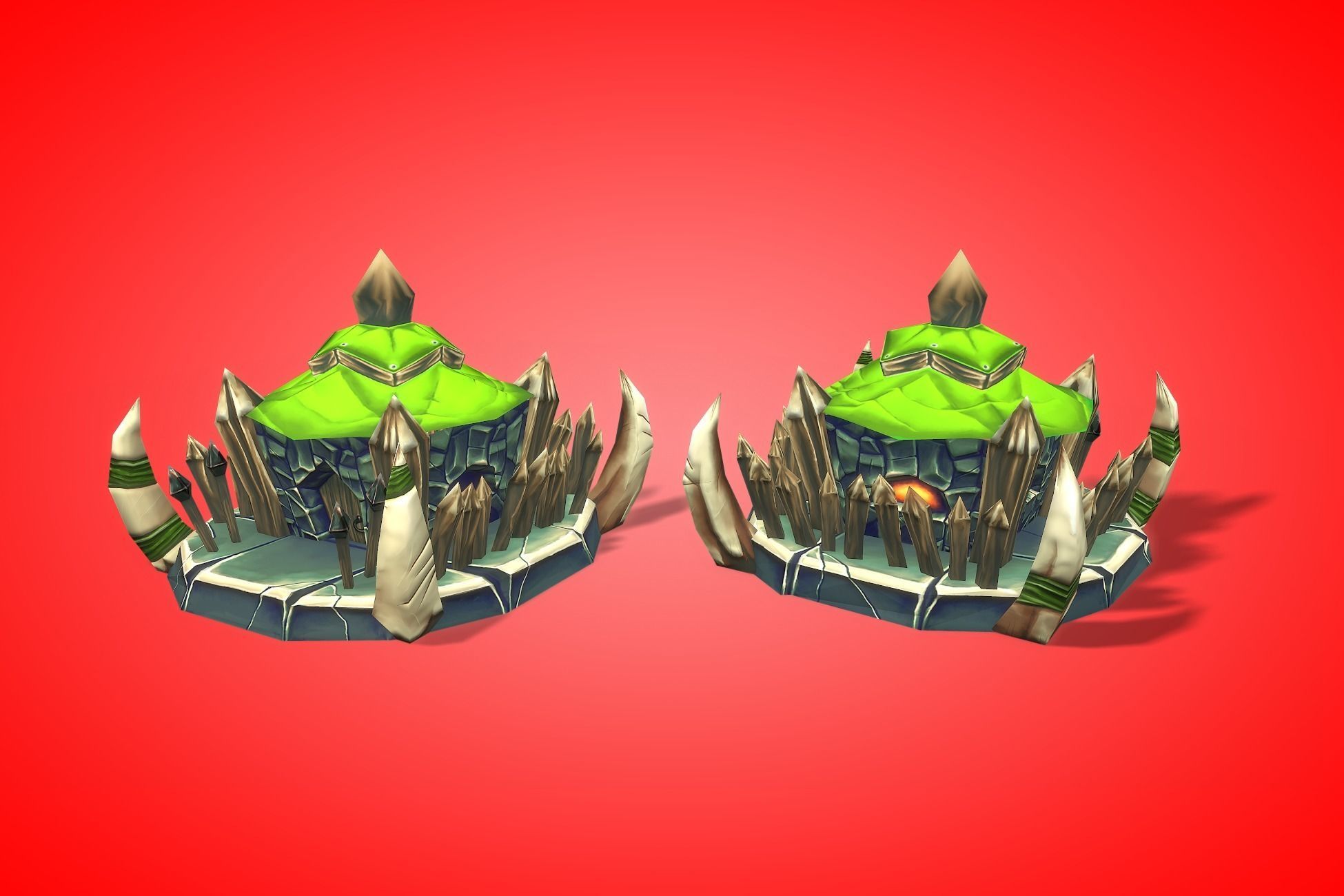 Orc RTS Fantasy Buildings Low-poly 3D model_6