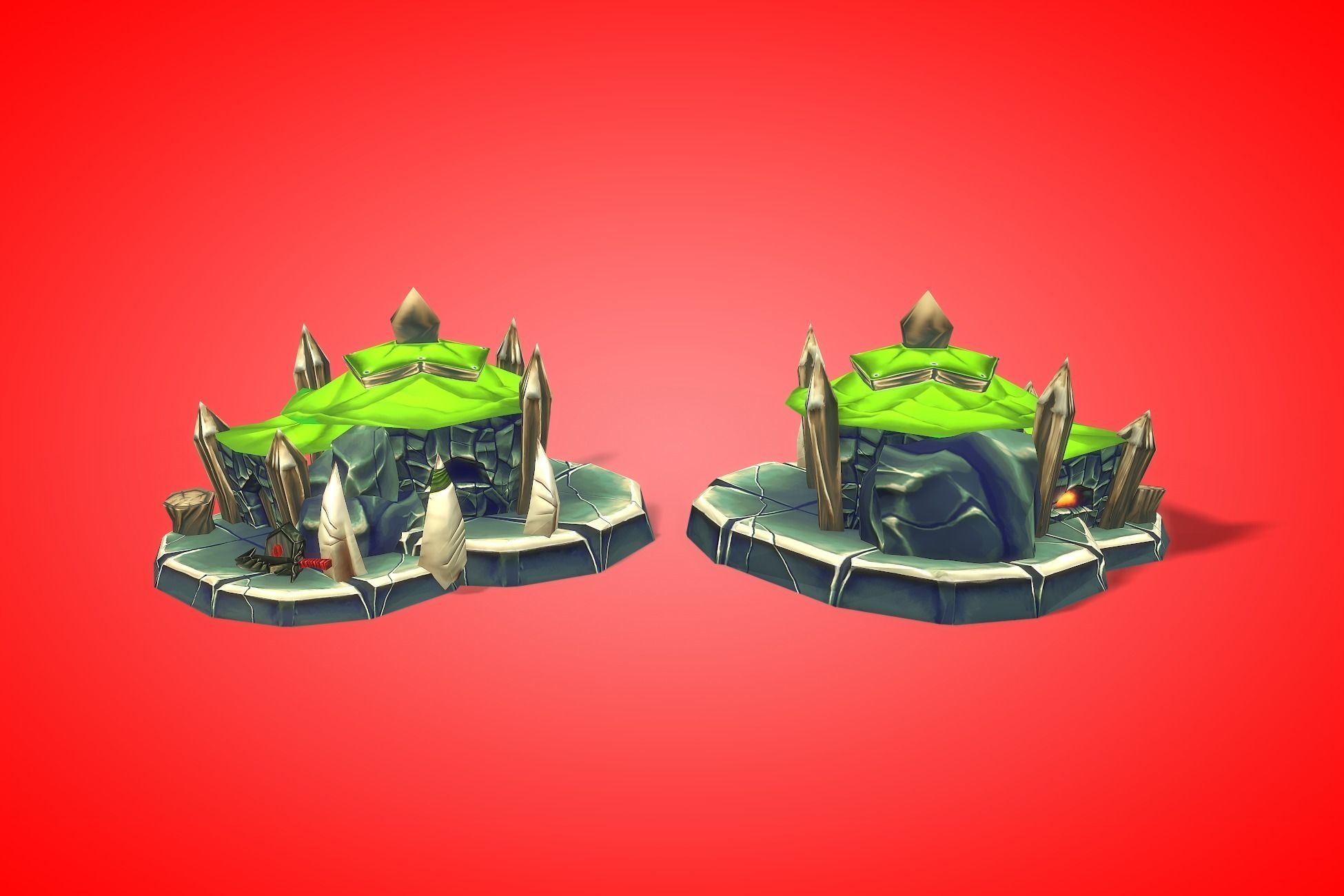 Orc RTS Fantasy Buildings Low-poly 3D model_9