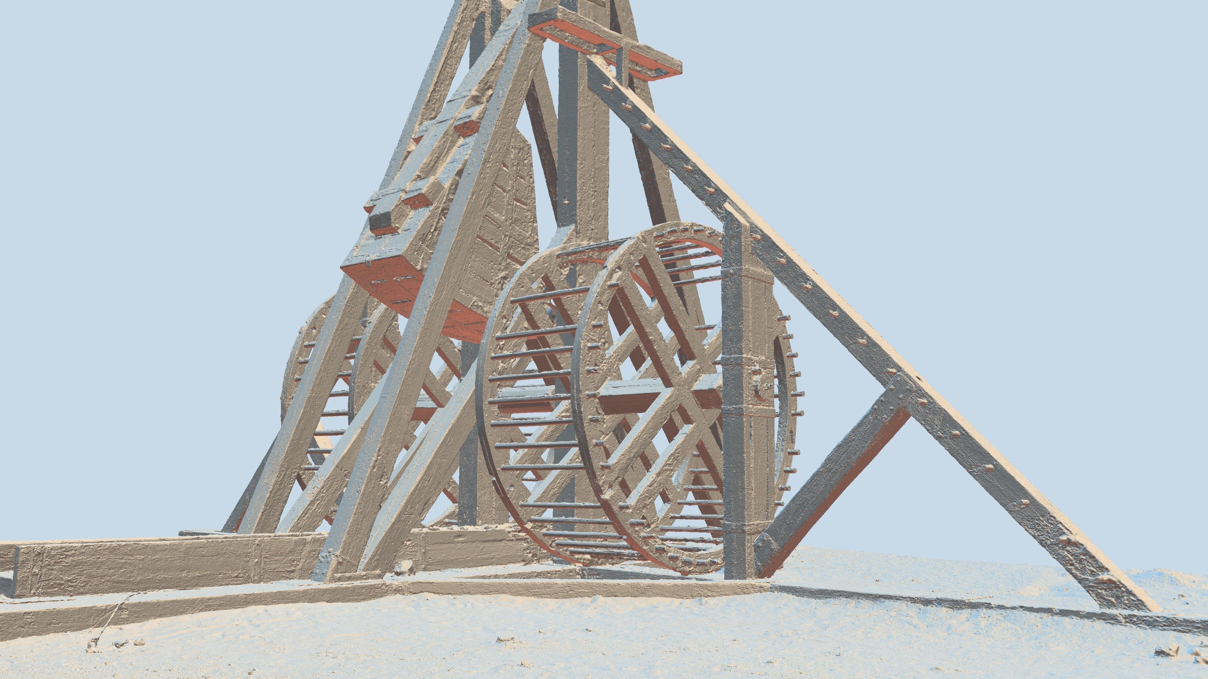Medieval Siege Trebuchet 3D model_5