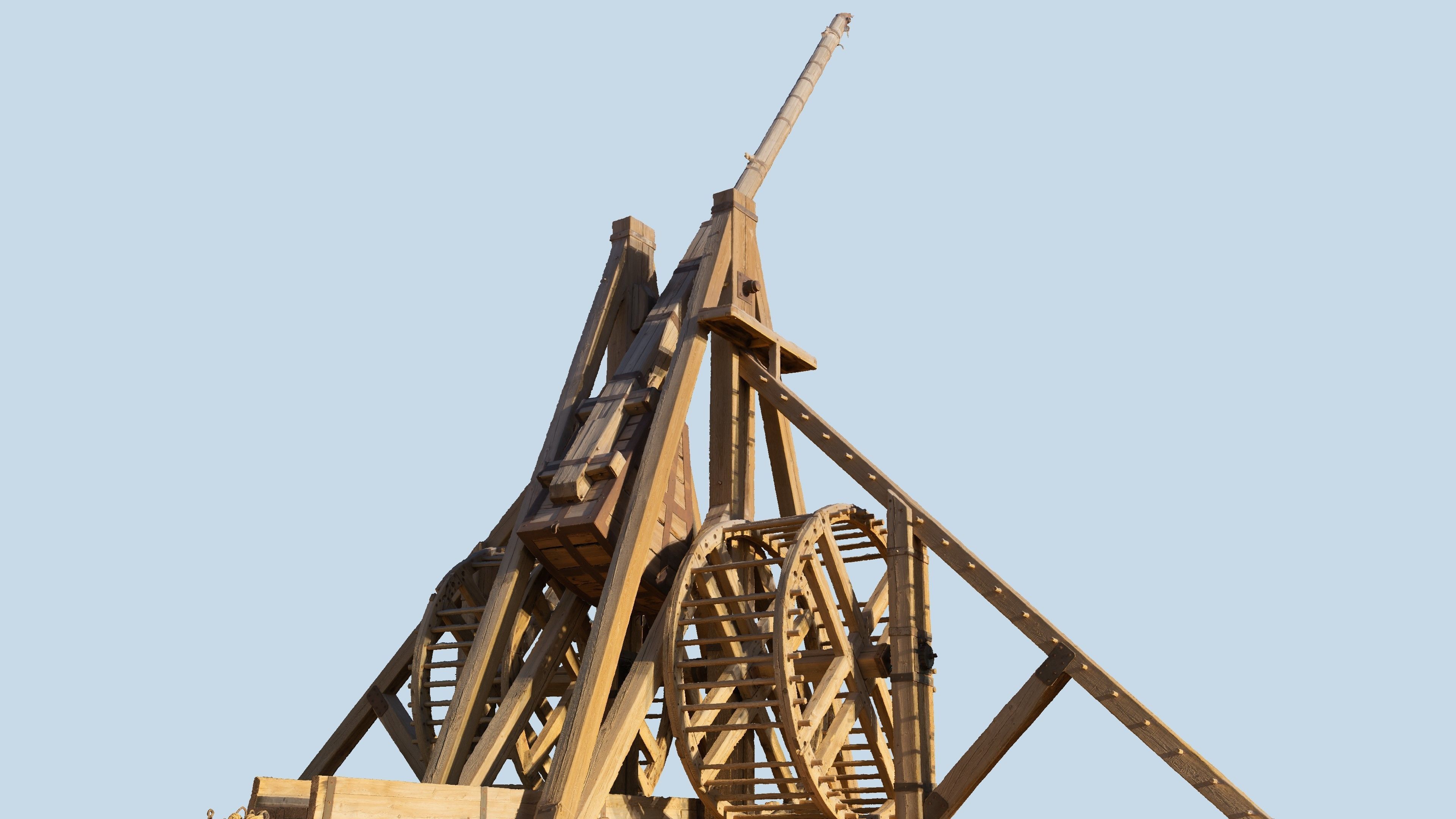 Medieval Siege Trebuchet 3D model_4