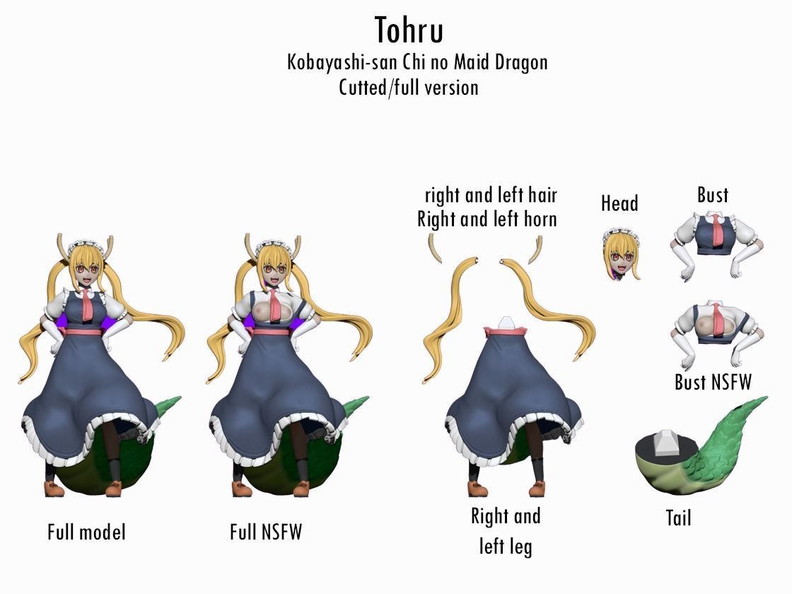  Tohru - Kobayashi-san Chi no Maid Dragon 3D print model_2