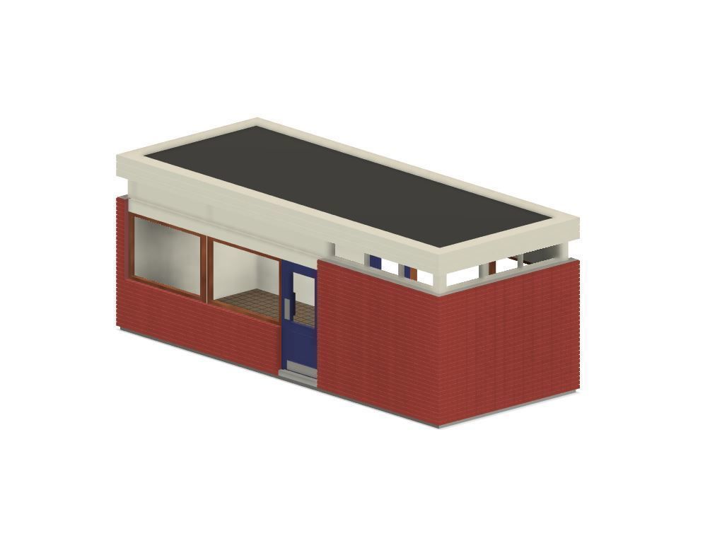 Model Railway - Platform Waiting Room 3D print model_2