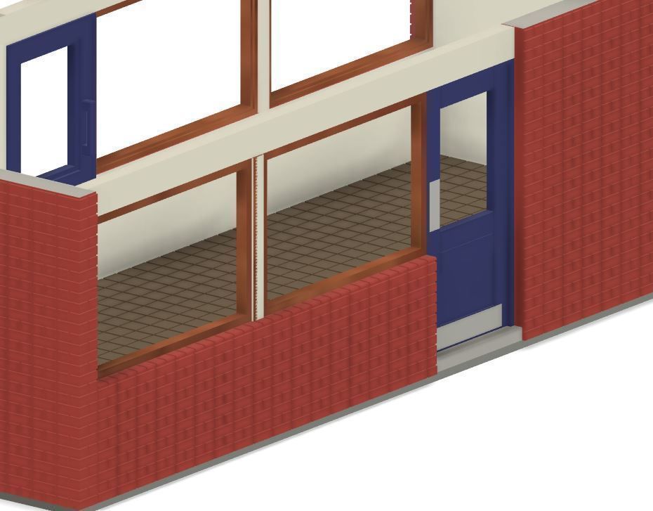 Model Railway - Platform Waiting Room 3D print model_6