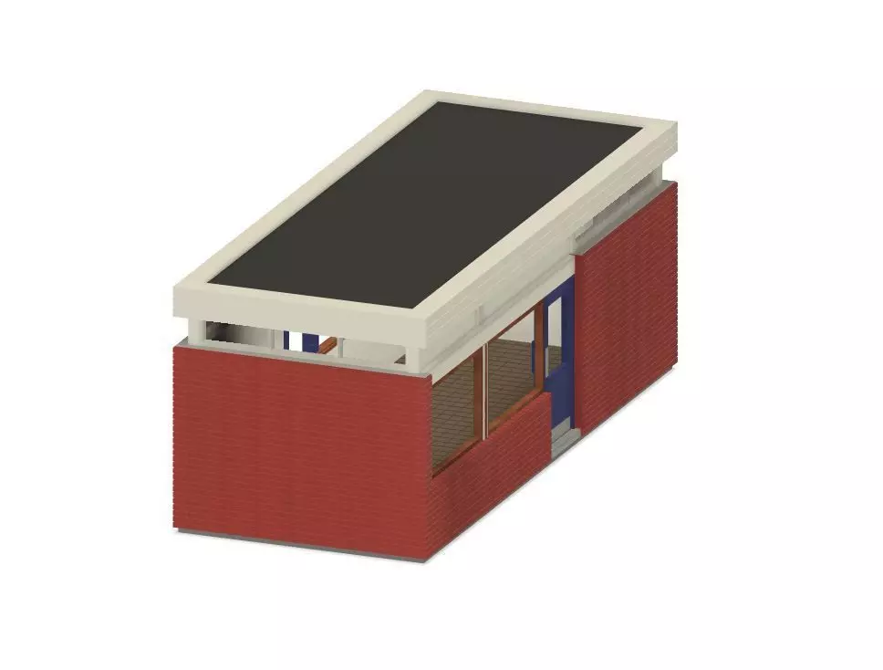 Model Railway - Platform Waiting Room 3D print model_0