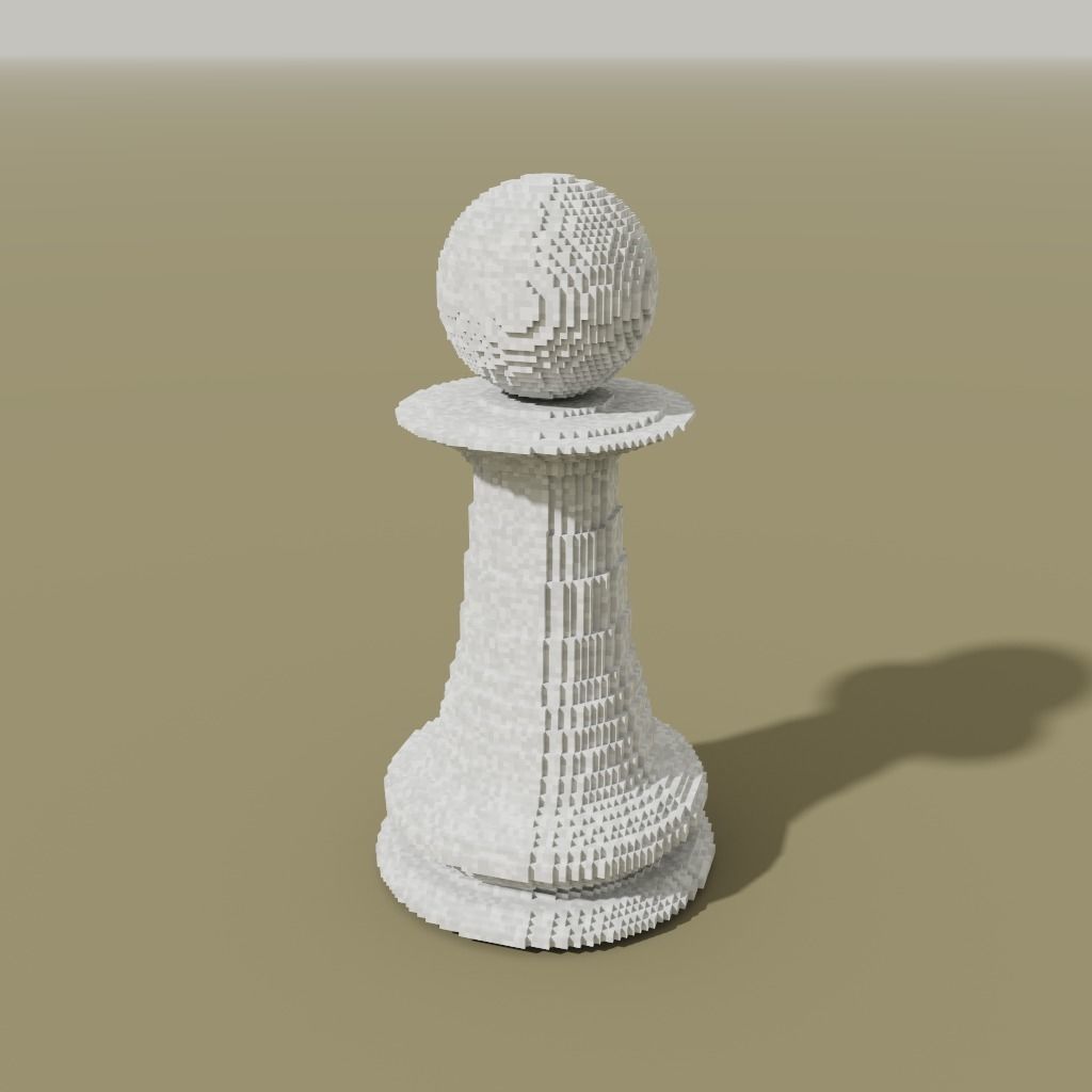 Chess figures Low-poly 3D model_17
