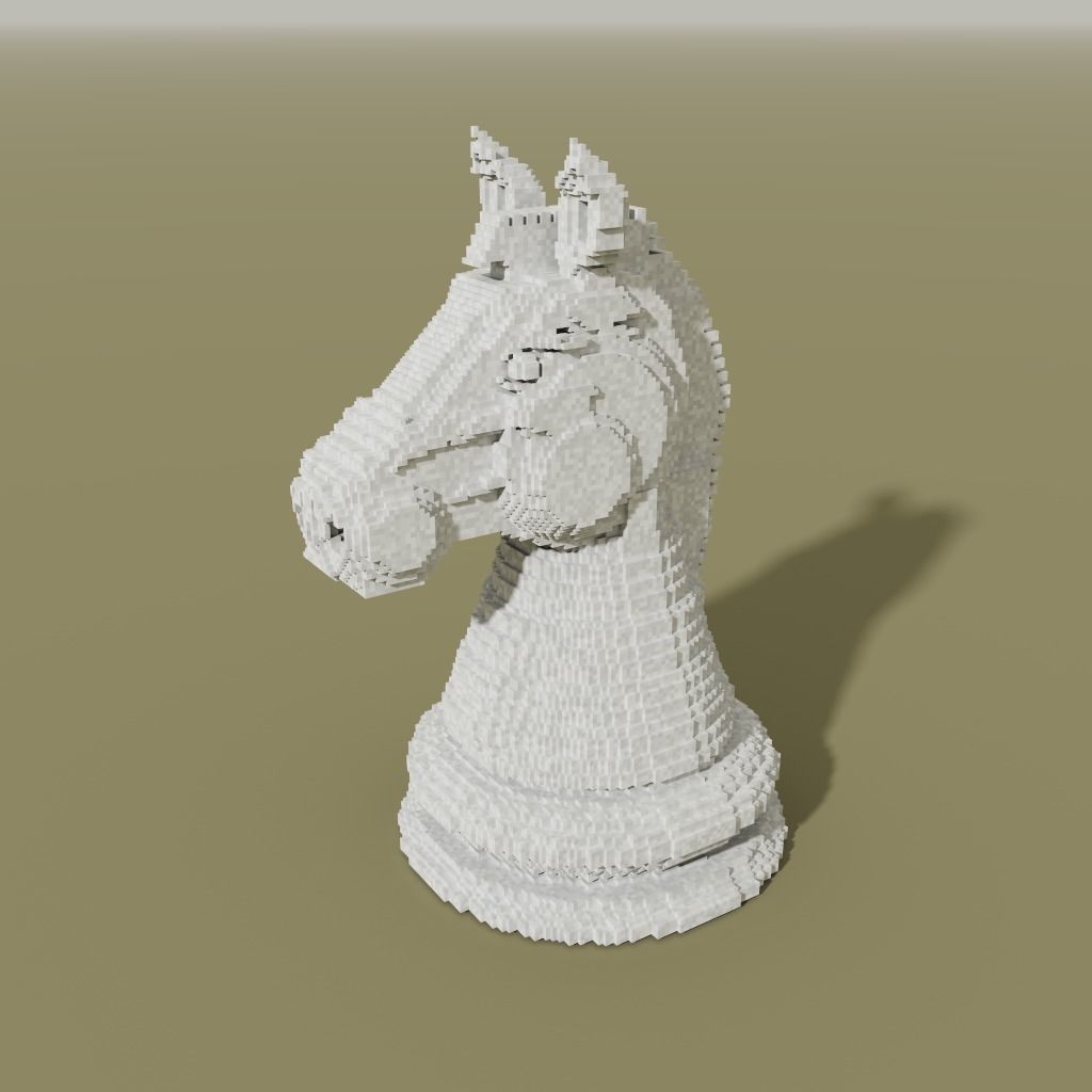 Chess figures Low-poly 3D model_16