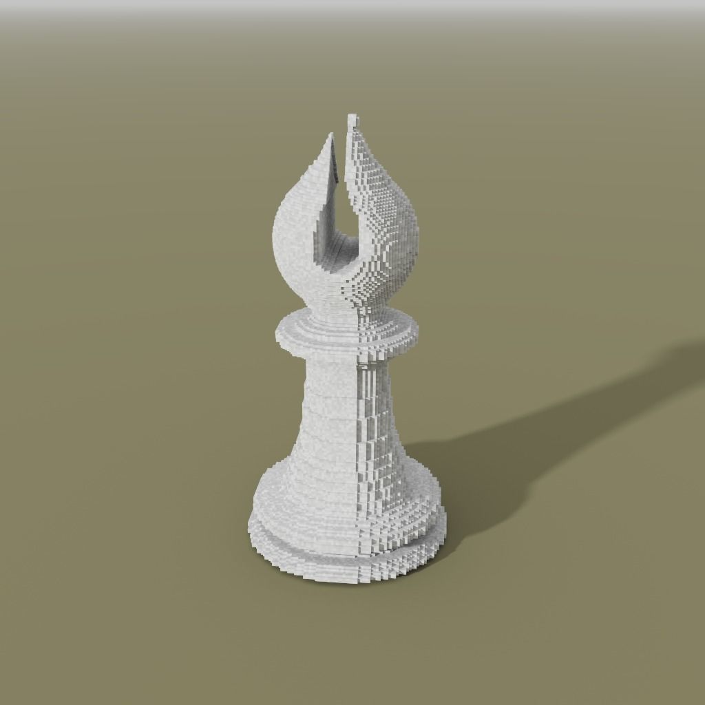 Chess figures Low-poly 3D model_12
