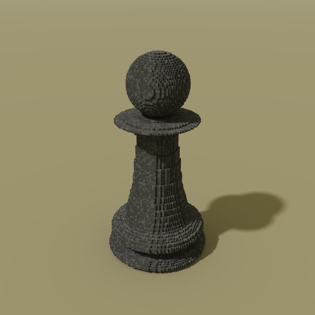 Chess figures Low-poly 3D model_6