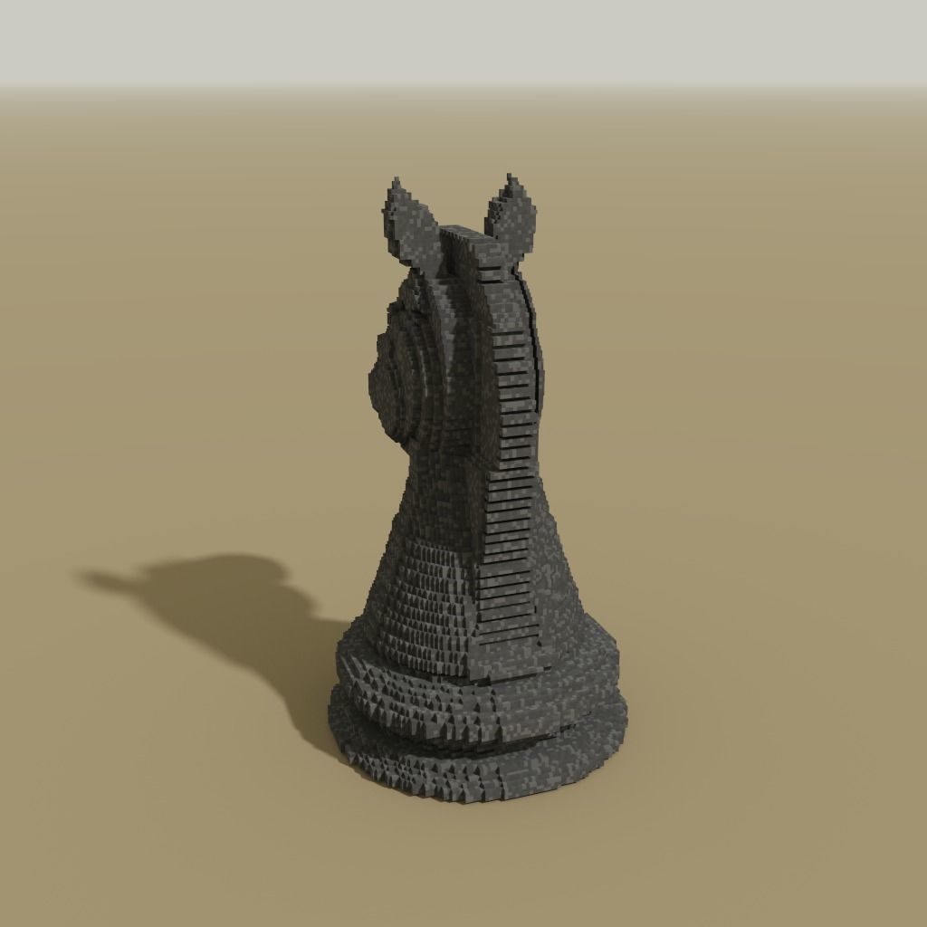 Chess figures Low-poly 3D model_5