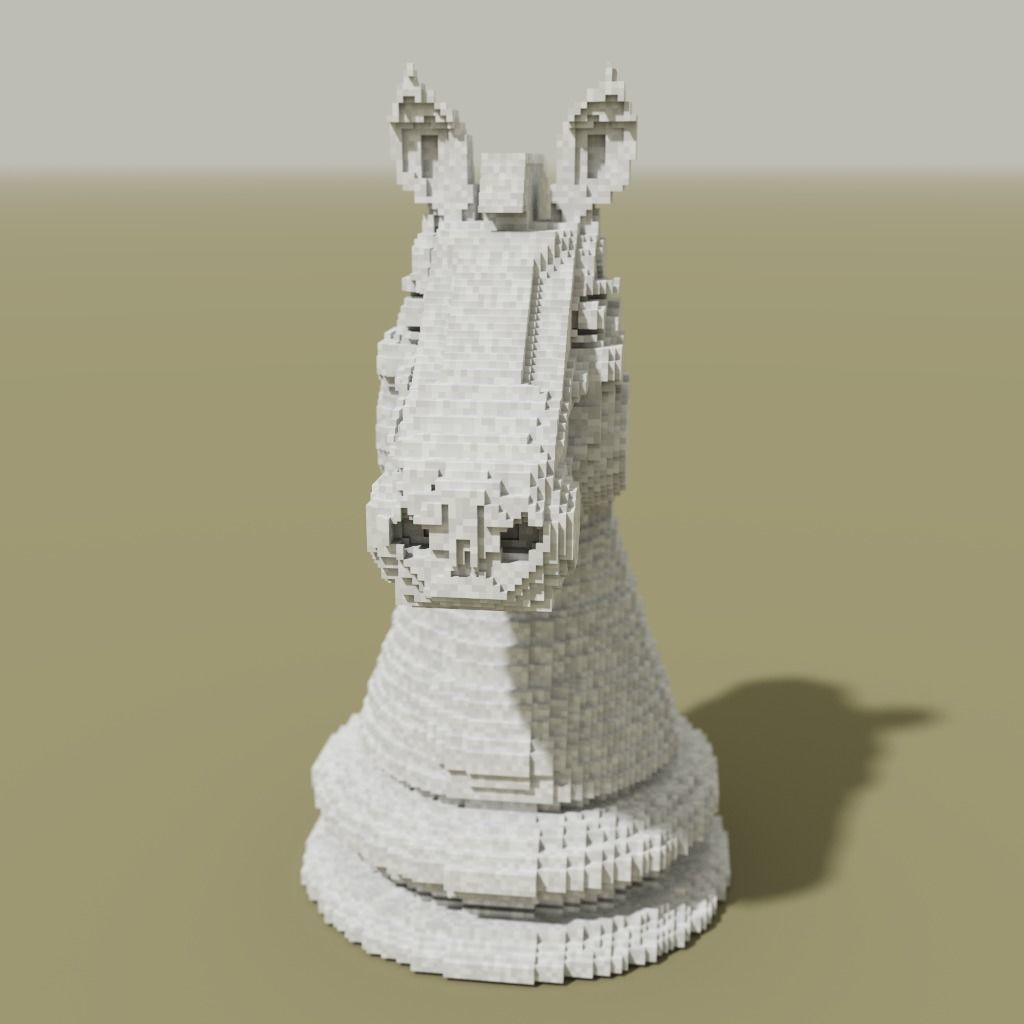 Chess figures Low-poly 3D model_14