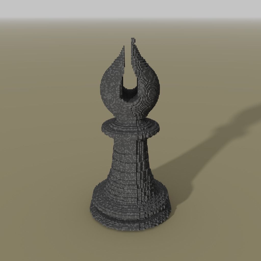 Chess figures Low-poly 3D model_1