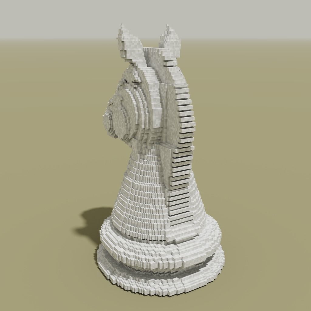 Chess figures Low-poly 3D model_15
