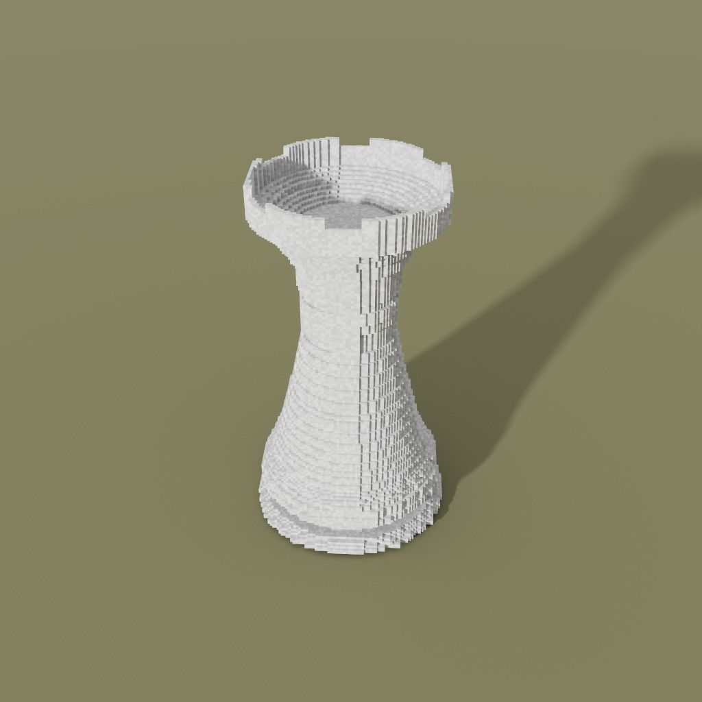 Chess figures Low-poly 3D model_19