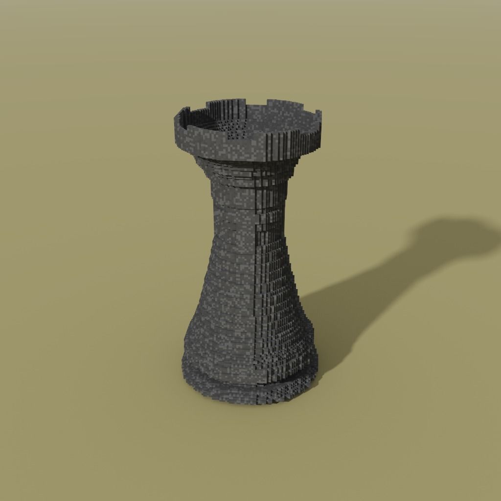 Chess figures Low-poly 3D model_8