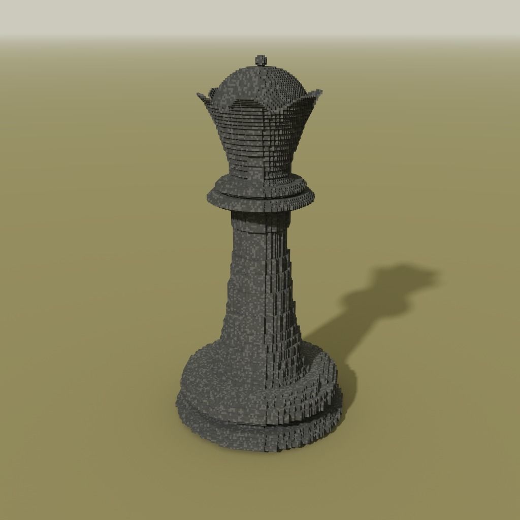 Chess figures Low-poly 3D model_7