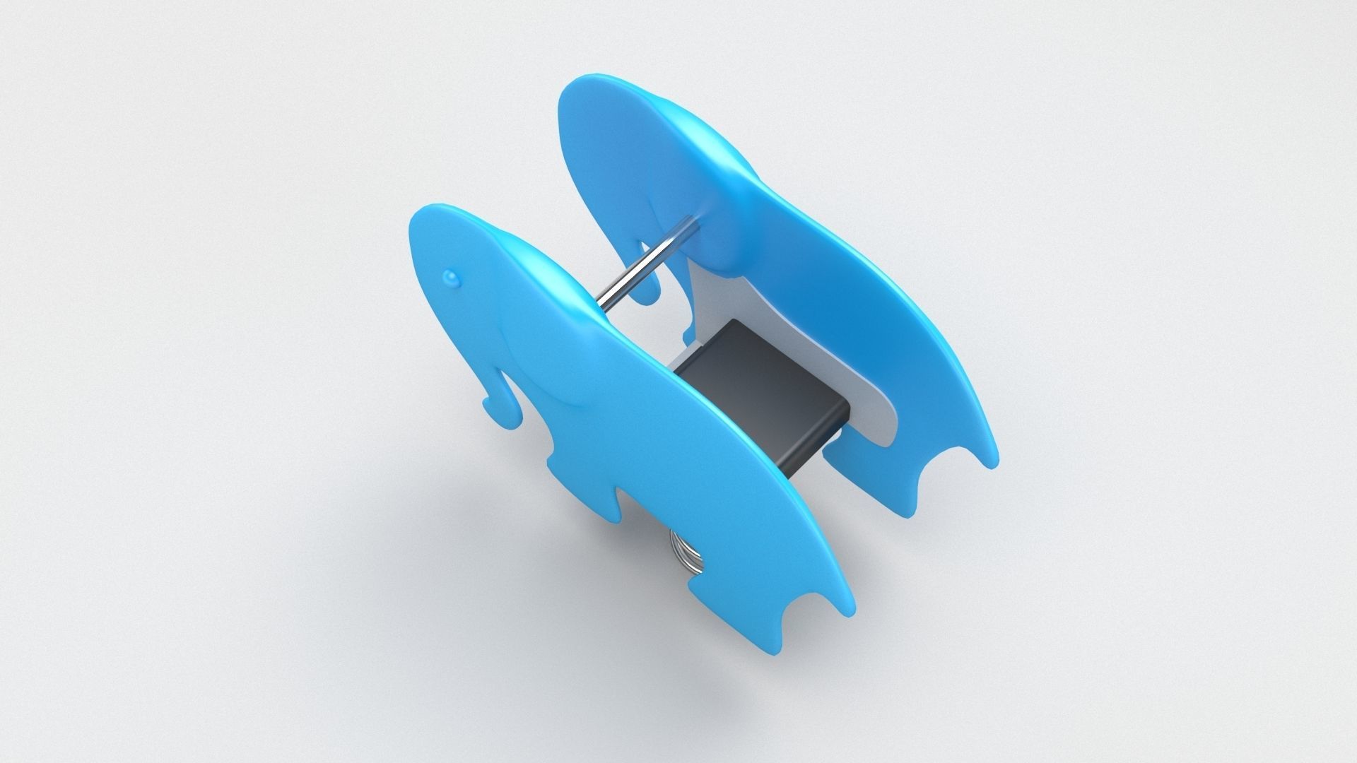 Spring playground children elephant 3D model 3D model_8