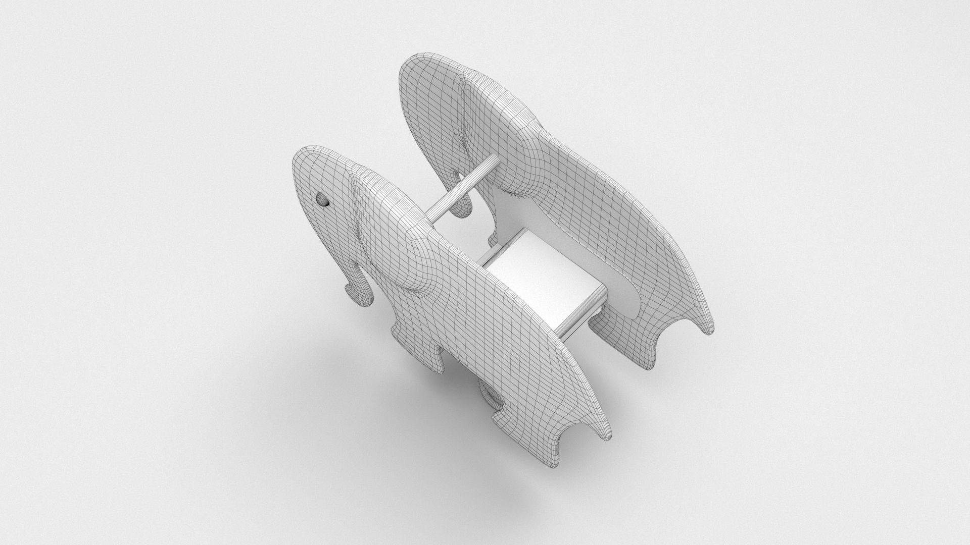 Spring playground children elephant 3D model 3D model_7