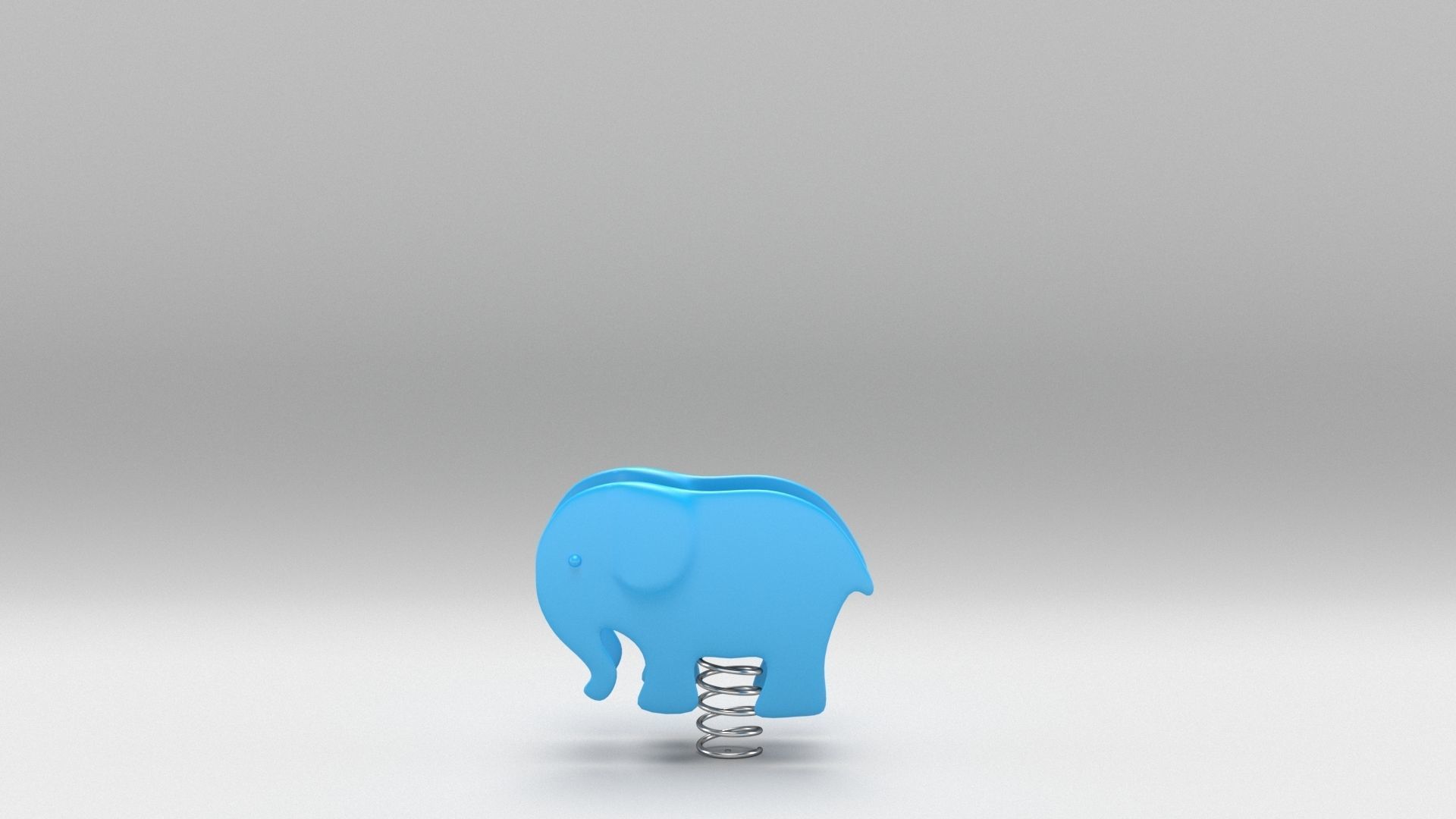 Spring playground children elephant 3D model 3D model_2