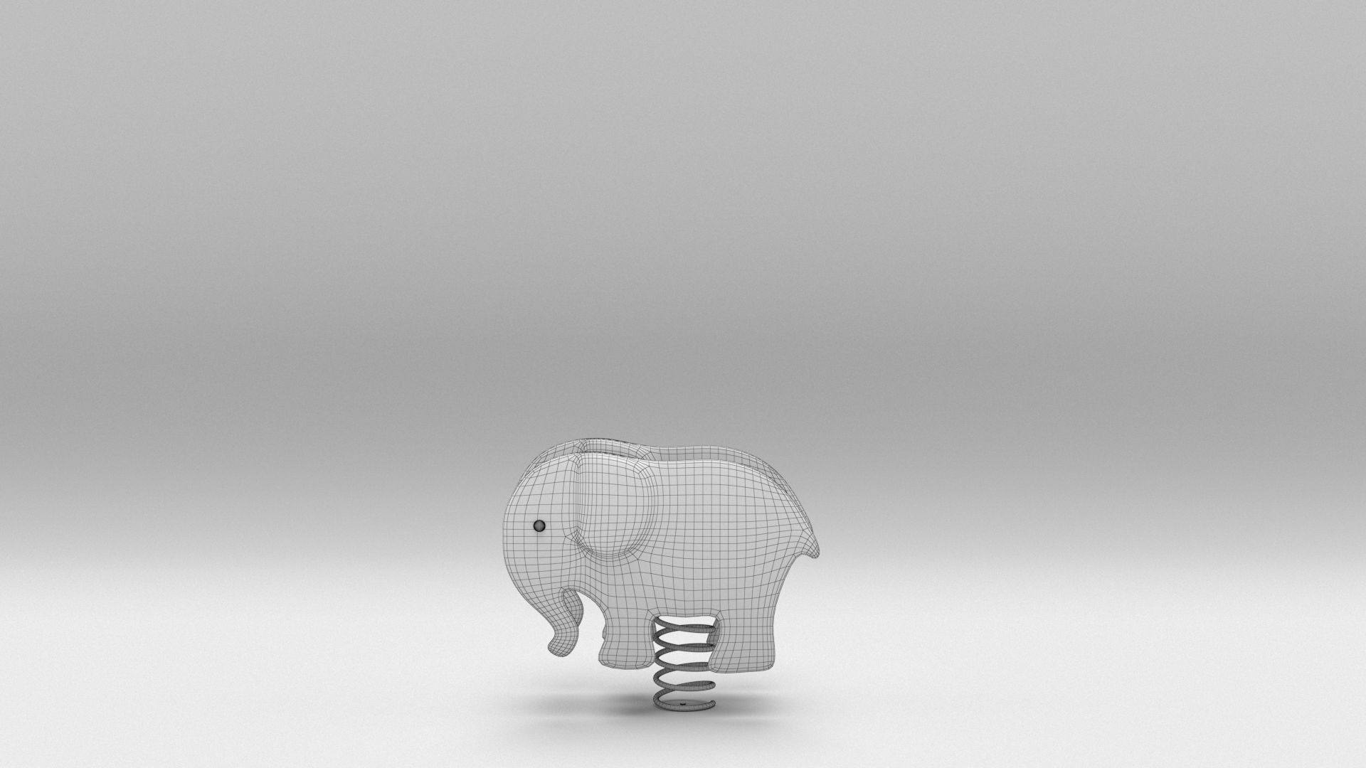Spring playground children elephant 3D model 3D model_1