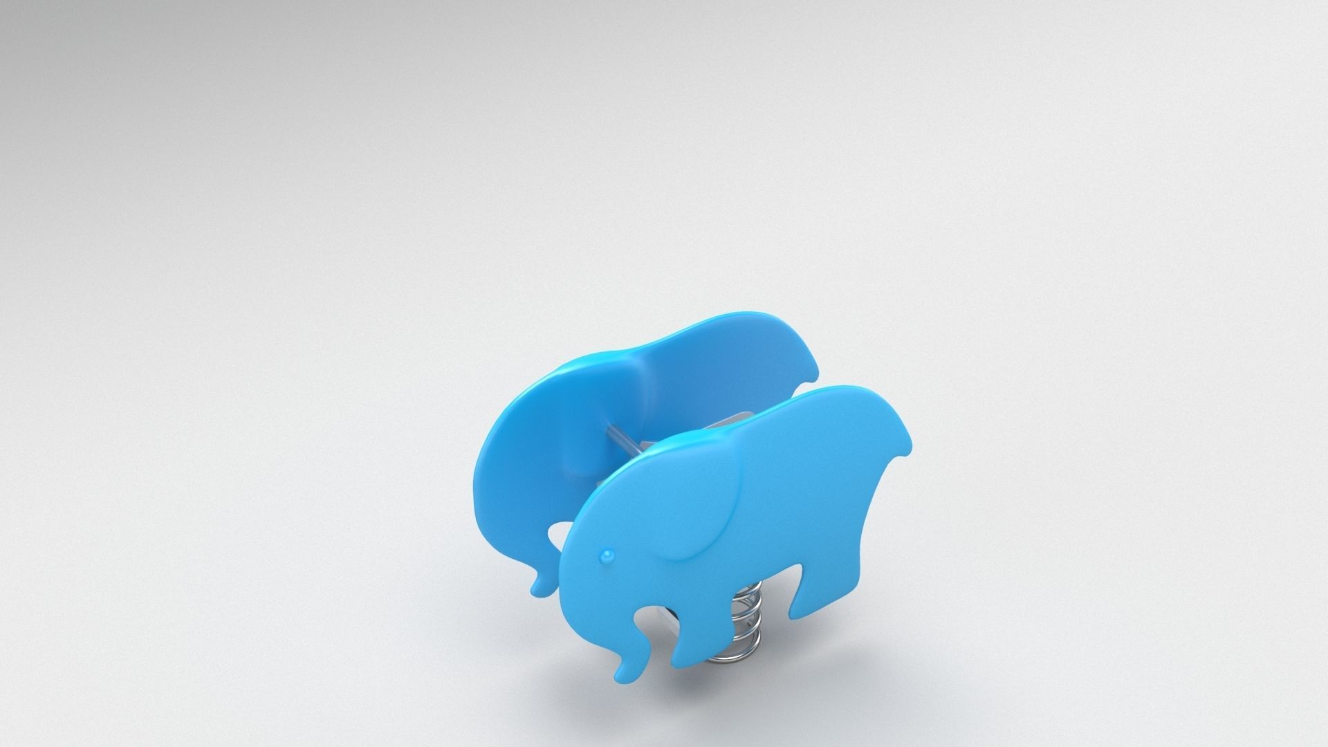 Spring playground children elephant 3D model 3D model_6