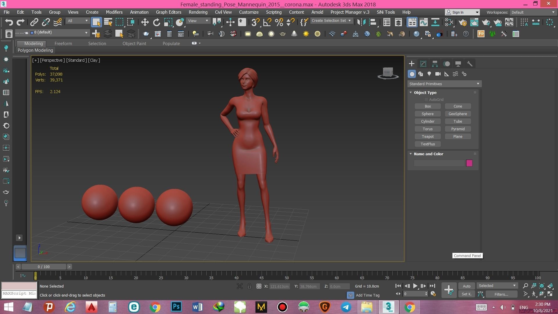 Female standing Pose Mannequin 3D model_6