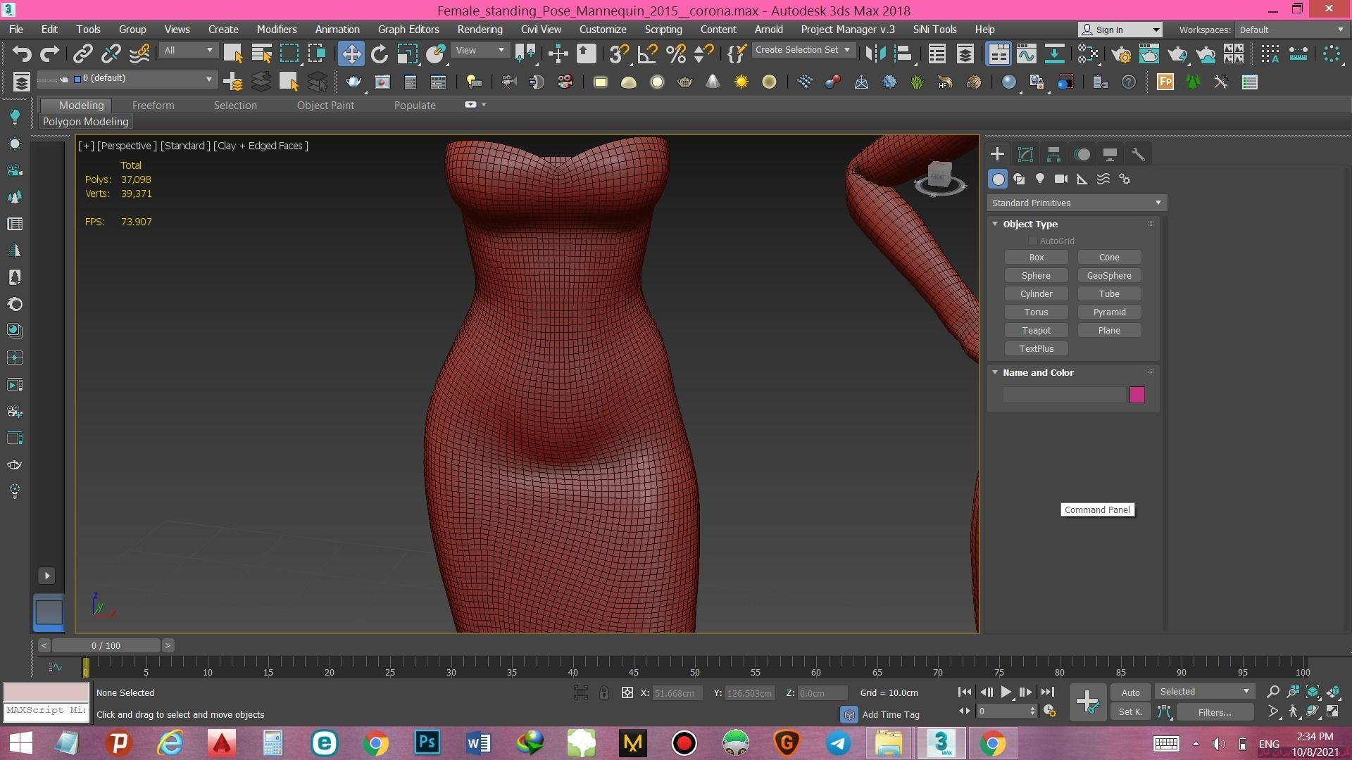 Female standing Pose Mannequin 3D model_16